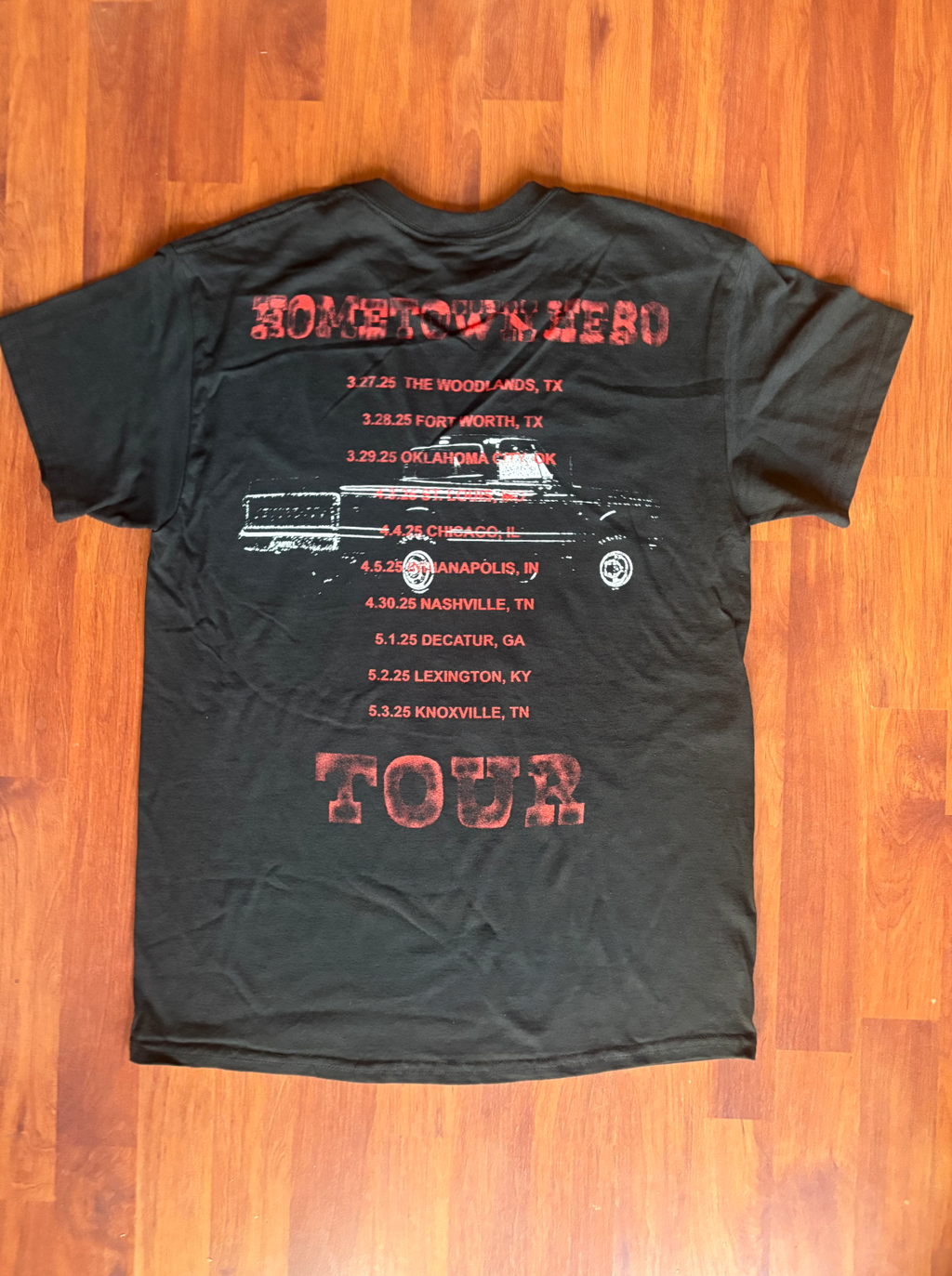 Hometown Hero Tour 2025 T-Shirt (Tour on back)